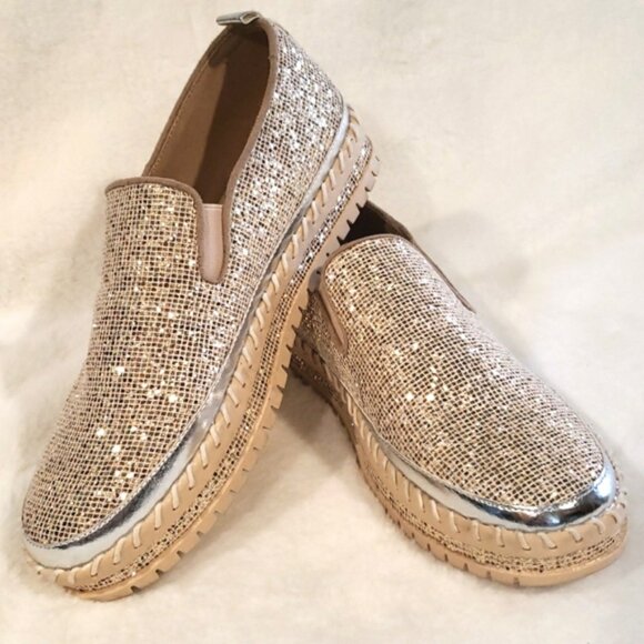 JOLIMALL Gliter Platform Slip On Loafer/Sneaker - Picture 10 of 13
